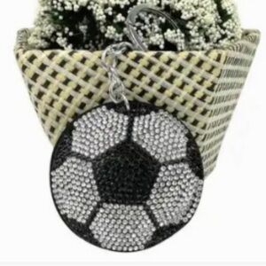 NWT Sparkle Rhinestone Soccer key chain/bag charm.
